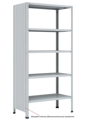 Стеллаж металлический Титан МС-750 1800x1200x500/2